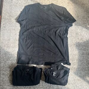 Three Calvin Klein Black Short Sleeve Men's Tees (XL)